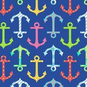 Colorful Anchor Navy