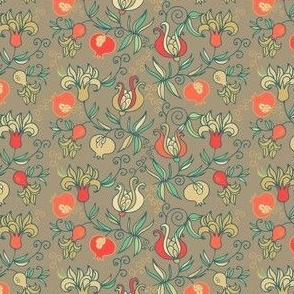 Pomegranates, retro style