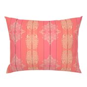 Mehndi Paisley swirl coral gradient