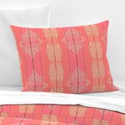 Mehndi Paisley swirl coral gradient