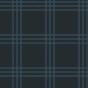 Charcoal-navy checker tartan, 3"