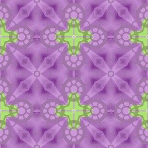 Sailing Away Purple and Green Geometric