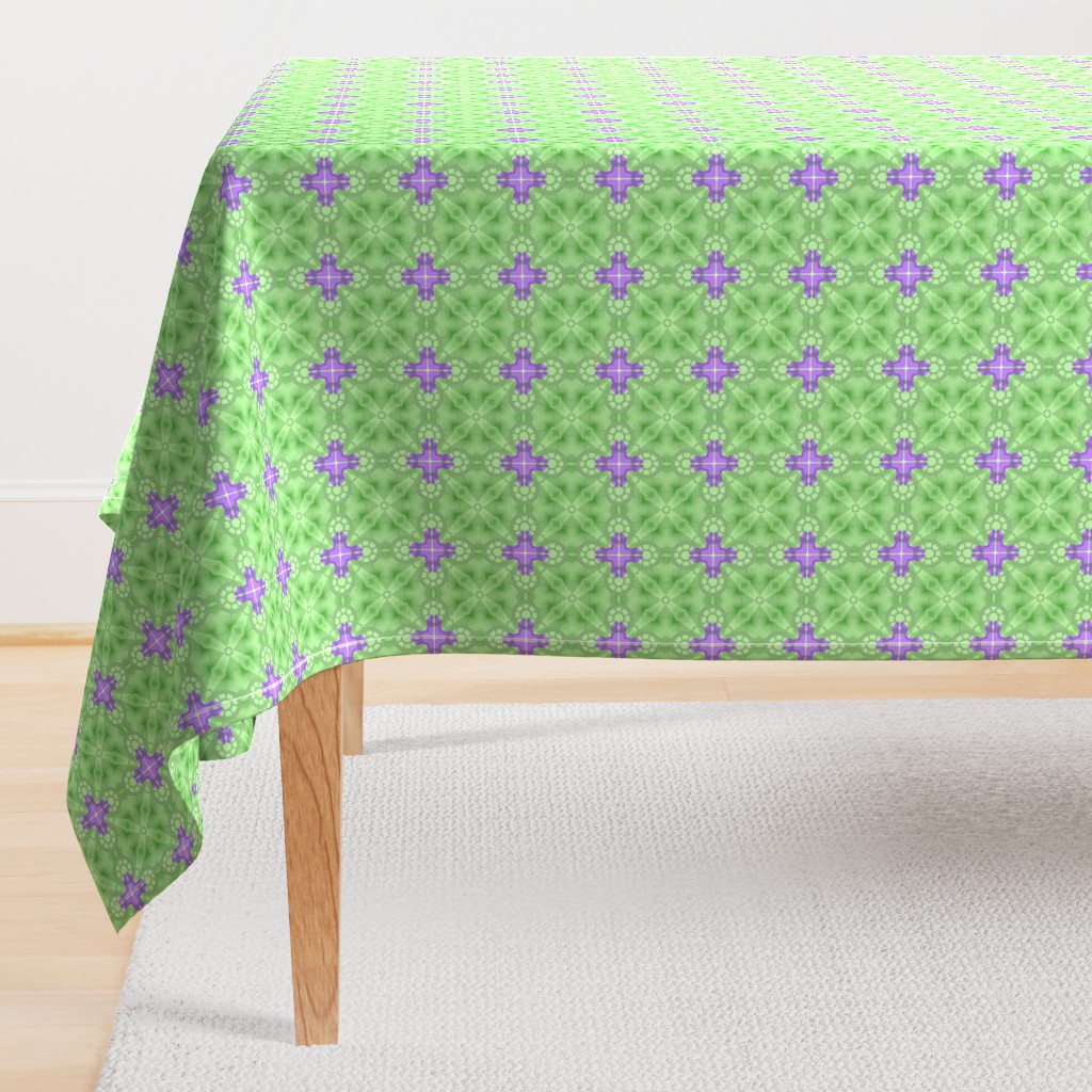 Sailing Away in Green & Purple Geometric