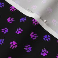 Trotting paw prints - magenta