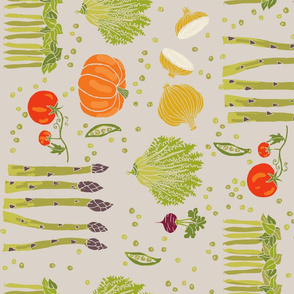 vegetable toss on grey