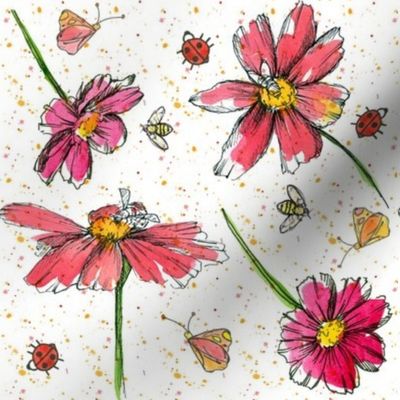 Buggy Pink Daisies 