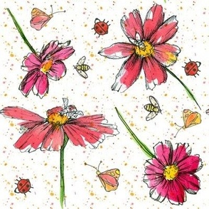 Buggy Pink Daisies 