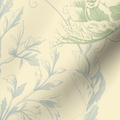 Floral Damask ~ Beurre Blanc