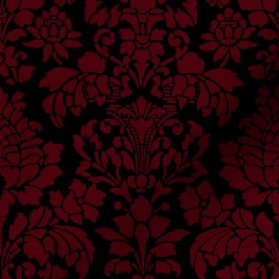 Balmoral Damask ~ Regina Linen on Black