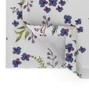 Boho Purple & White Floral  