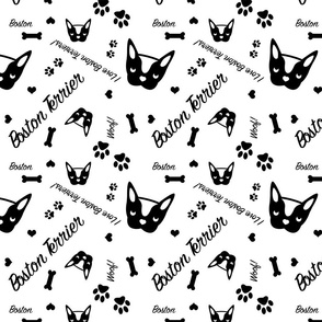 Boston Terrier Fabric