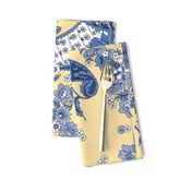 Imma Toile in Delft on buttercup yellow