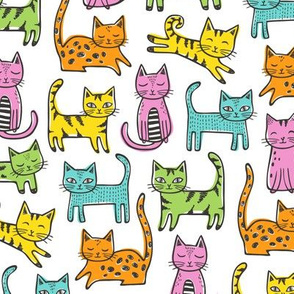 Cats with Stripes Coloured