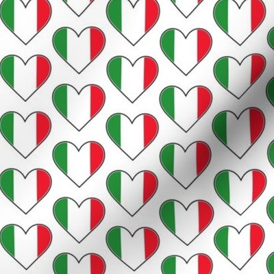 Italian Flag Hearts