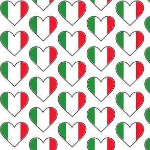 Italian Flag Hearts