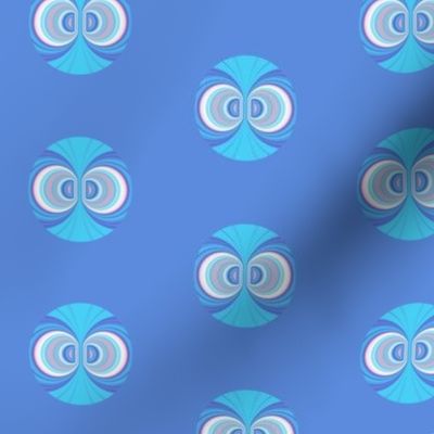 Cute Blue Owl Dots