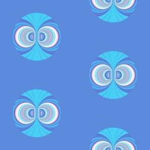 Cute Blue Owl Dots