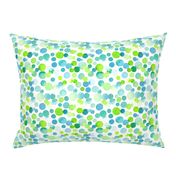 Watercolor Dots in Blue and Green