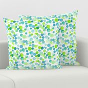 Watercolor Dots in Blue and Green