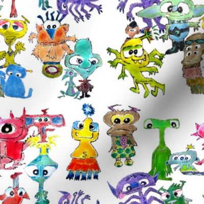 Cute Cartoon Aliens ET's 1