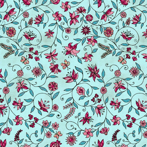 Little flowers (light blue )