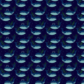 Whale-sperm-Bubbles-seaweed-tile-BlueBKGD