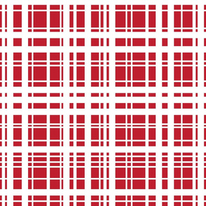 Milk & Cookies plaid - red/white