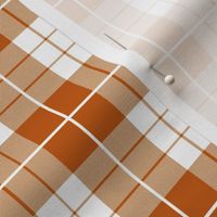 Spiced Pumpkin  and White ~ Traditional Plaid ~ Wee 