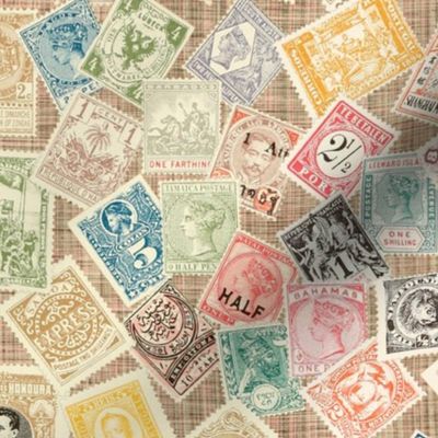 Late 19th Century Stamps ~ Persephone Linen Luxe 