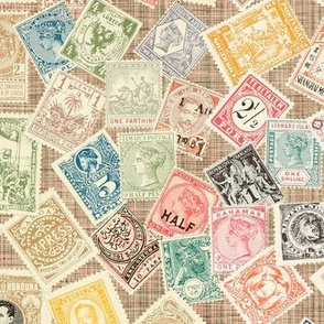 Late 19th Century Stamps ~ Persephone Linen Luxe 