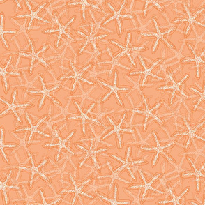 Starfish in Cool Orange Tones