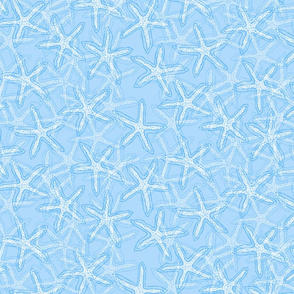 Starfish in Light Bright Blue