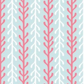 Little Ribbon Kelp Stripe in Blue, Pink & White