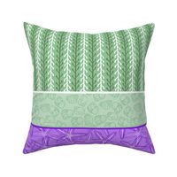 Green & Purple Kelp Stripe with Starfish & Periwinkle