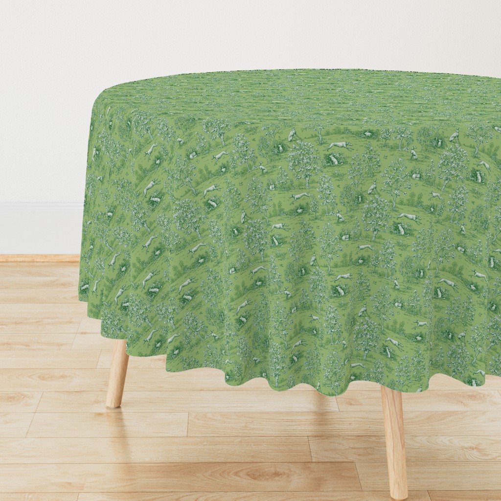 Green Reverse Greyhound Toile 