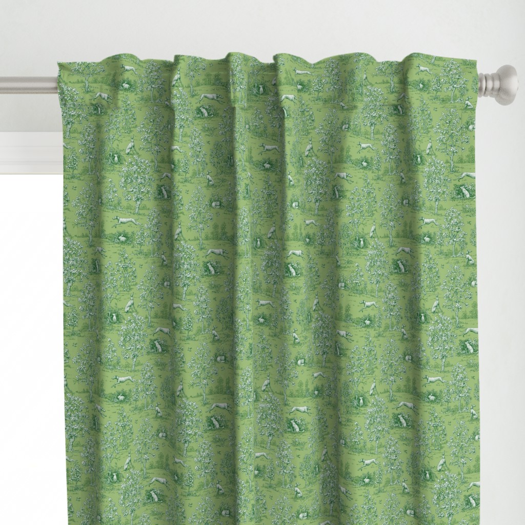 Green Reverse Greyhound Toile 