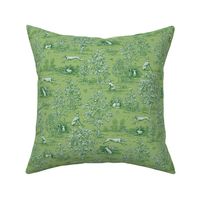 Green Reverse Greyhound Toile 