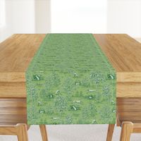 Green Reverse Greyhound Toile 