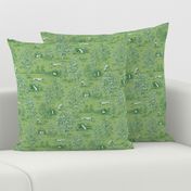 Green Reverse Greyhound Toile 