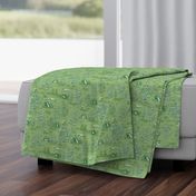 Green Reverse Greyhound Toile 