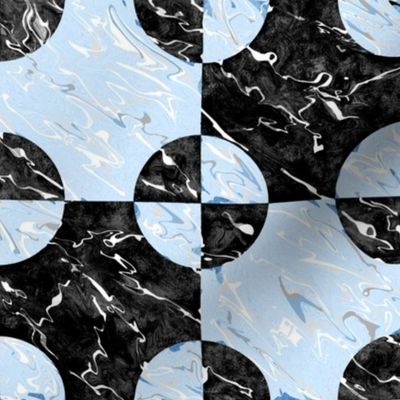 Black and Blue Marble Steeplechase Block