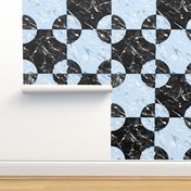 Black and Blue Marble Steeplechase Block