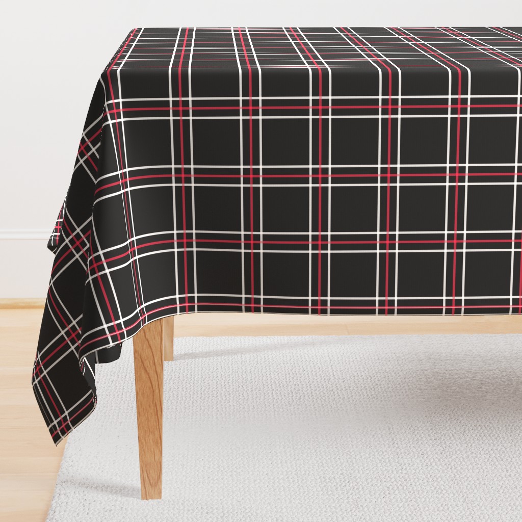 [Traditional Style] Persona 5 Shujin High School Uniform Plaid (Black/Red/White)