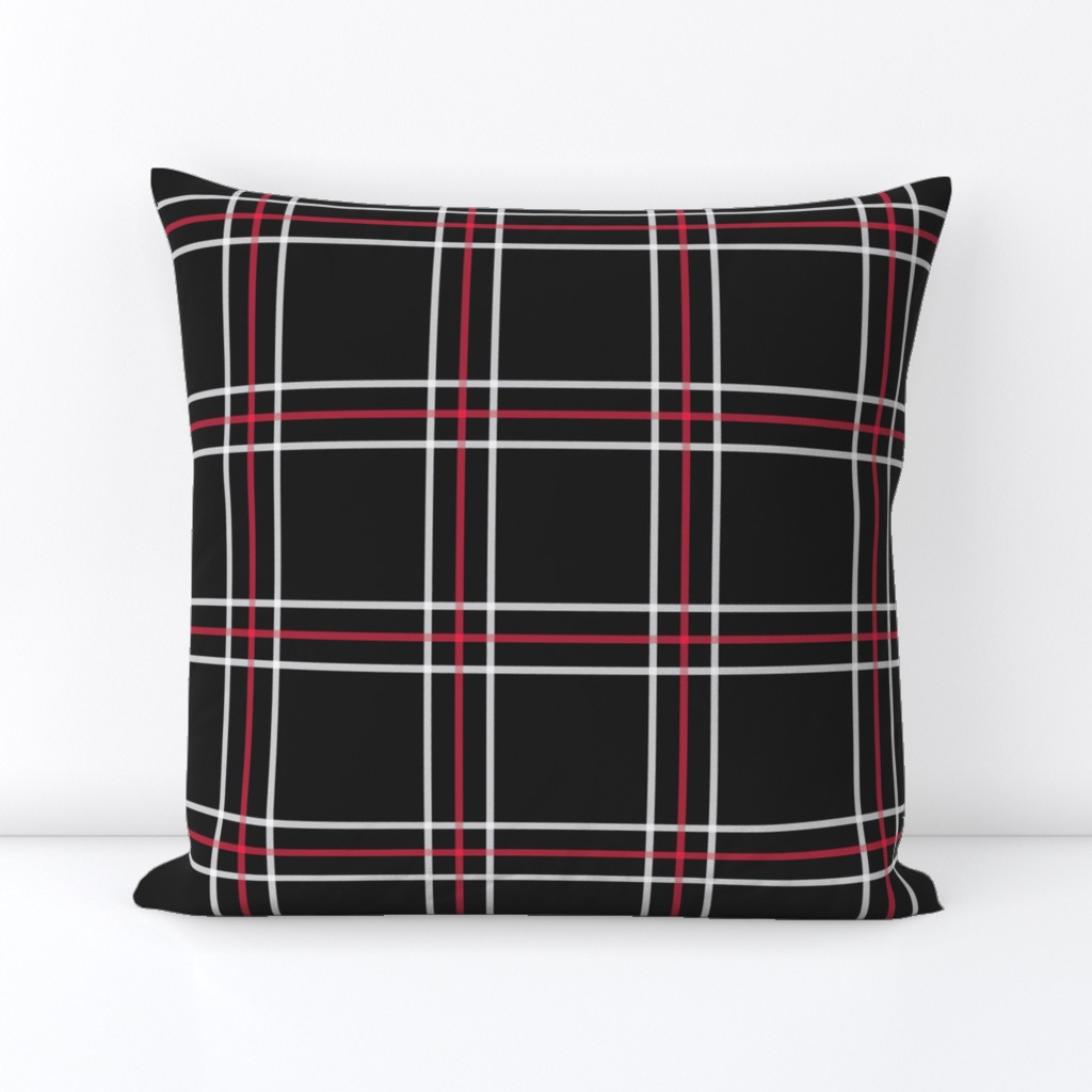 [Traditional Style] Persona 5 Shujin High School Uniform Plaid (Black/Red/White)