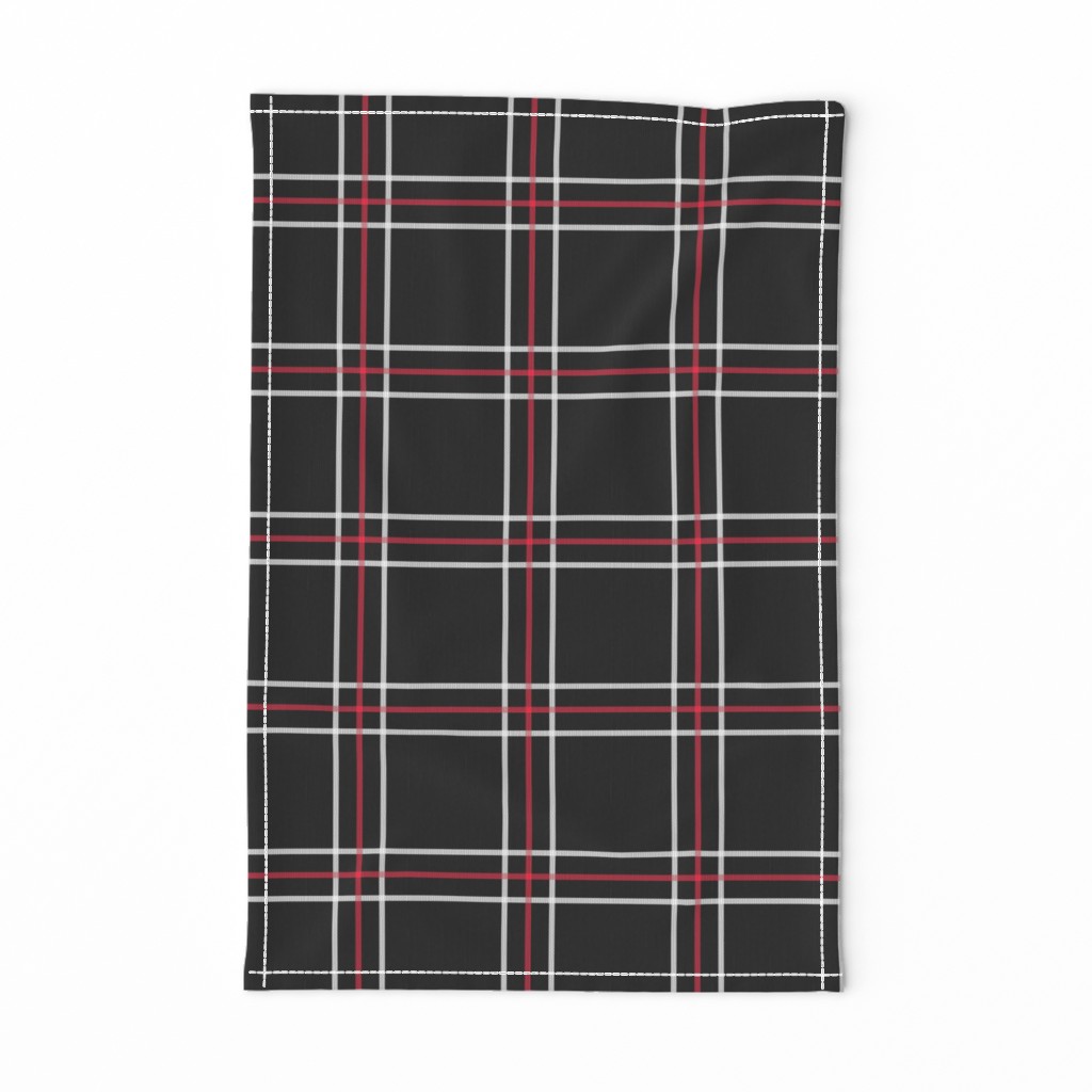 [Traditional Style] Persona 5 Shujin High School Uniform Plaid (Black/Red/White)