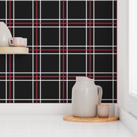 [Traditional Style] Persona 5 Shujin High School Uniform Plaid (Black/Red/White)