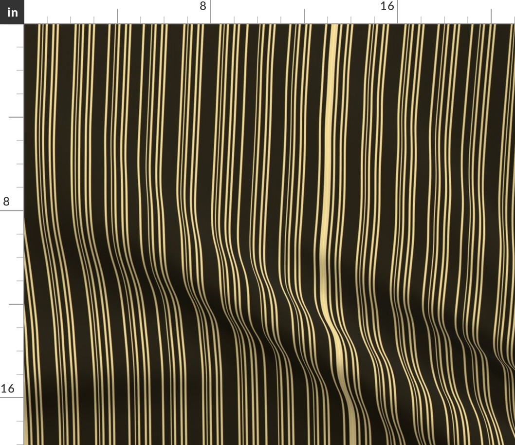 Steampunk Barcode Stripe in Brown and Gold