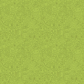 woodland pattern green