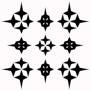 Black and White Star Geometric