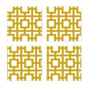 Moroccan Square Khaki Gold